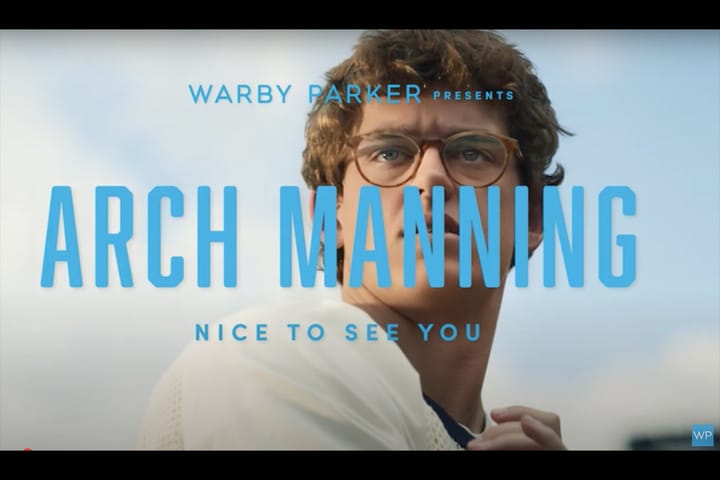 Merman's Lev Packman Directs Arch Manning for Warby Parker